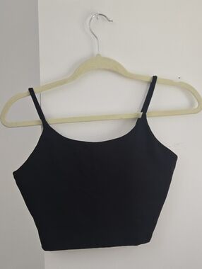 Black Women's Cropped Tank Top - Unbranded